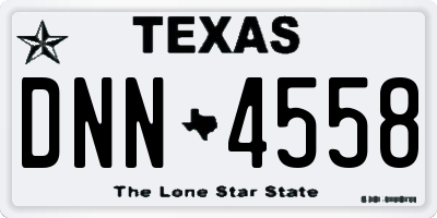 TX license plate DNN4558