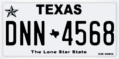 TX license plate DNN4568