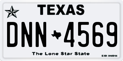 TX license plate DNN4569