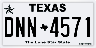 TX license plate DNN4571
