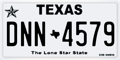 TX license plate DNN4579