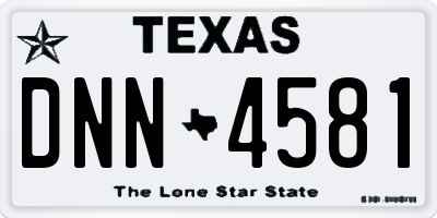 TX license plate DNN4581