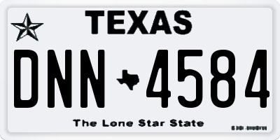 TX license plate DNN4584