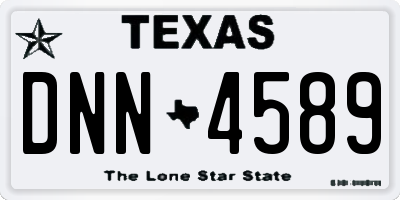 TX license plate DNN4589