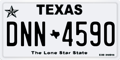 TX license plate DNN4590