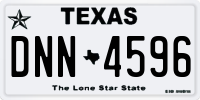 TX license plate DNN4596
