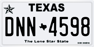 TX license plate DNN4598