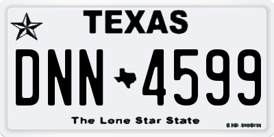 TX license plate DNN4599