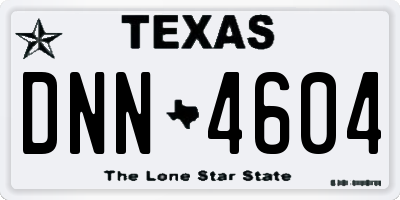TX license plate DNN4604