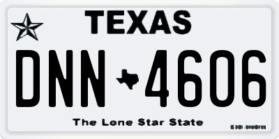 TX license plate DNN4606