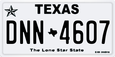 TX license plate DNN4607