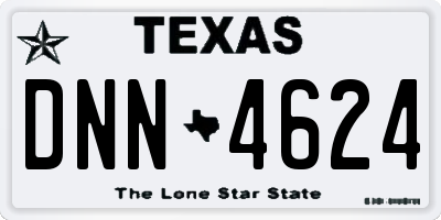 TX license plate DNN4624