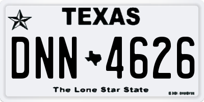 TX license plate DNN4626