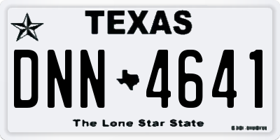 TX license plate DNN4641