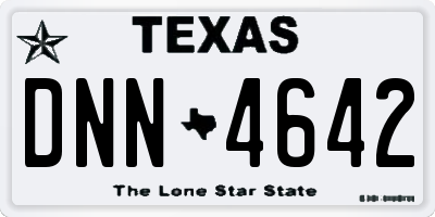 TX license plate DNN4642