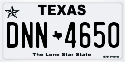 TX license plate DNN4650