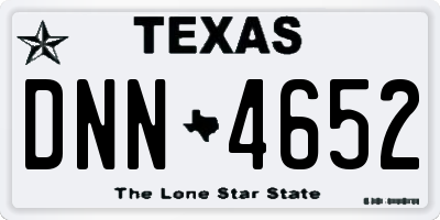 TX license plate DNN4652