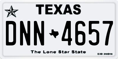 TX license plate DNN4657