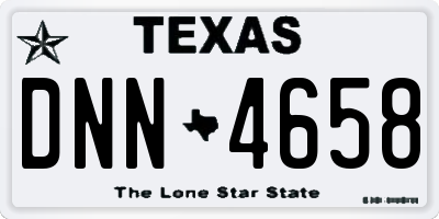 TX license plate DNN4658