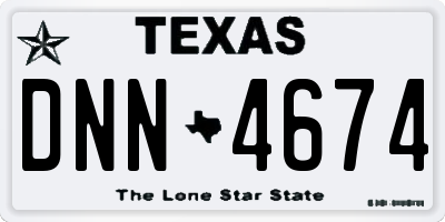 TX license plate DNN4674