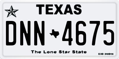 TX license plate DNN4675