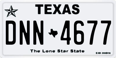 TX license plate DNN4677