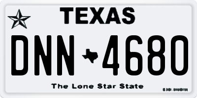 TX license plate DNN4680