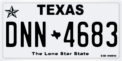 TX license plate DNN4683