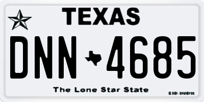 TX license plate DNN4685