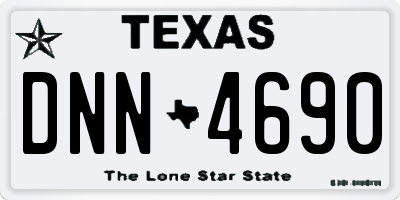 TX license plate DNN4690
