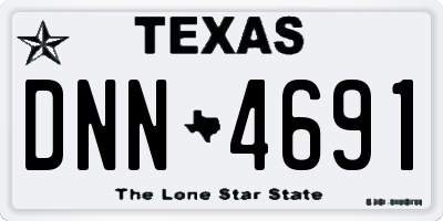 TX license plate DNN4691
