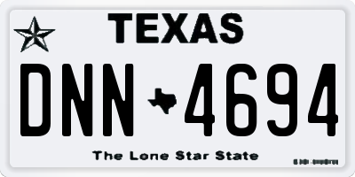 TX license plate DNN4694