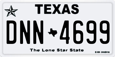 TX license plate DNN4699