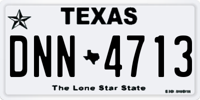 TX license plate DNN4713