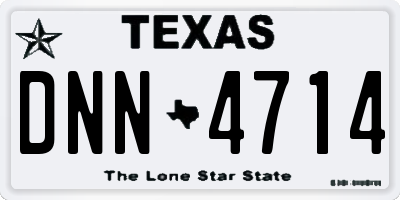TX license plate DNN4714
