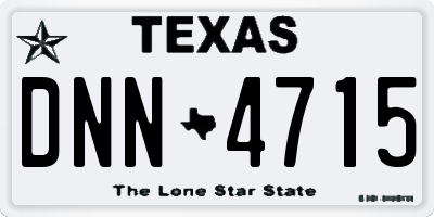 TX license plate DNN4715