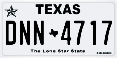 TX license plate DNN4717