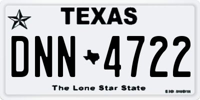 TX license plate DNN4722