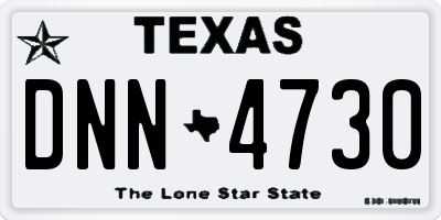 TX license plate DNN4730