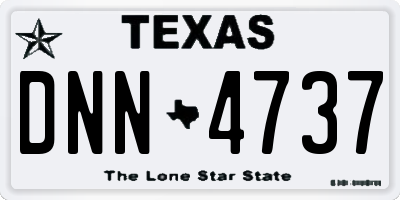 TX license plate DNN4737