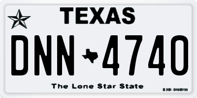 TX license plate DNN4740