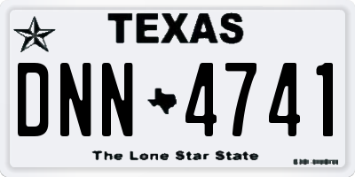 TX license plate DNN4741