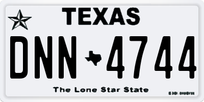 TX license plate DNN4744