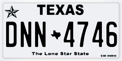 TX license plate DNN4746