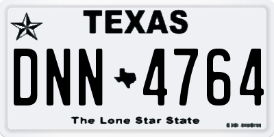 TX license plate DNN4764