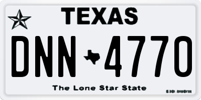 TX license plate DNN4770