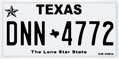 TX license plate DNN4772
