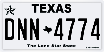 TX license plate DNN4774