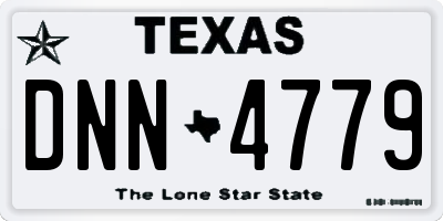 TX license plate DNN4779