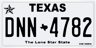 TX license plate DNN4782